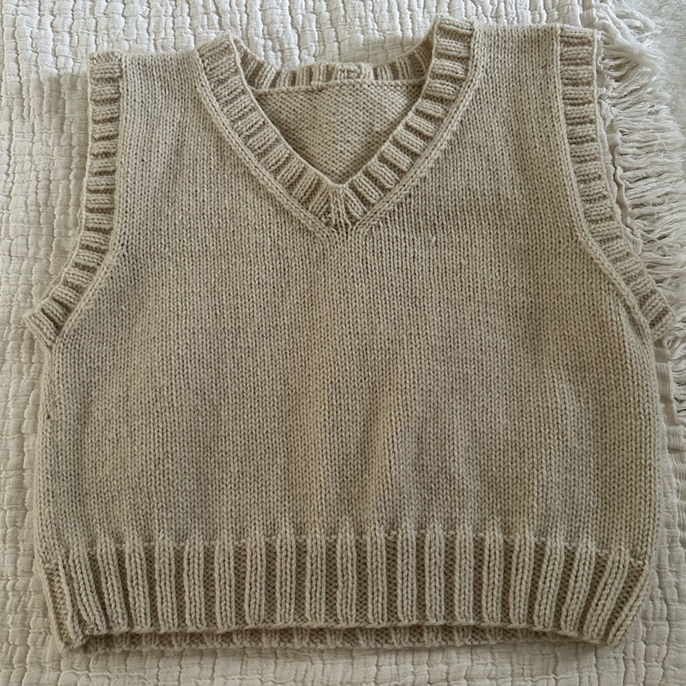 Hand-knit sweater vest